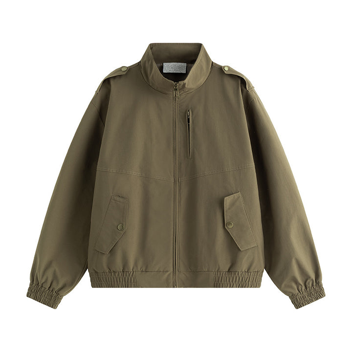 Herren praktische Freizeitjacke mit hohem Kragen und seitlichen Eingrifftaschen Drune
