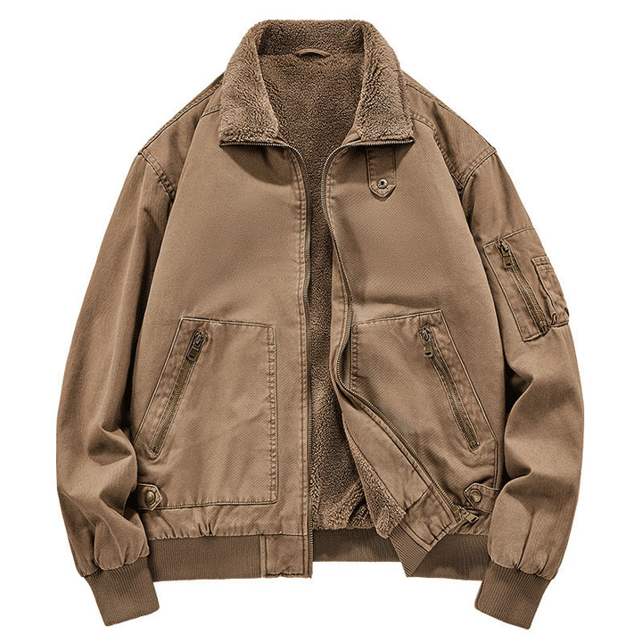 Herren Stilvolle Bomberjacke mit Fleecefutter Drune