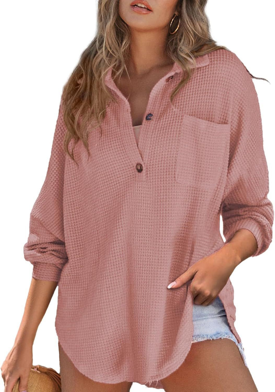 Damen Lässige und bequeme Übergröße-Hemd Drune