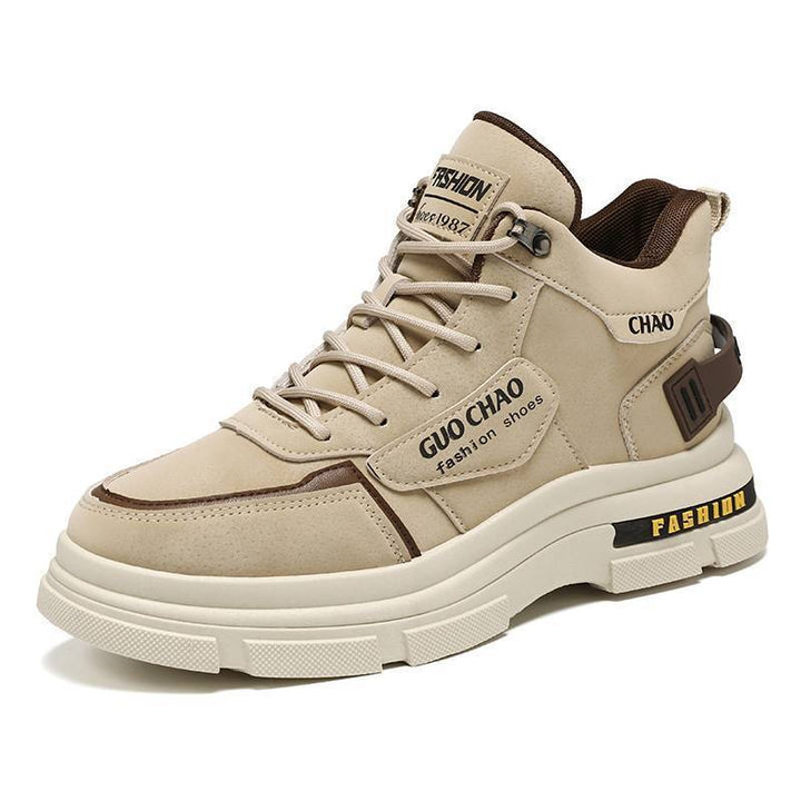 Damen modische und robuste High-Top Sneakers mit griffiger Sohle Drune
