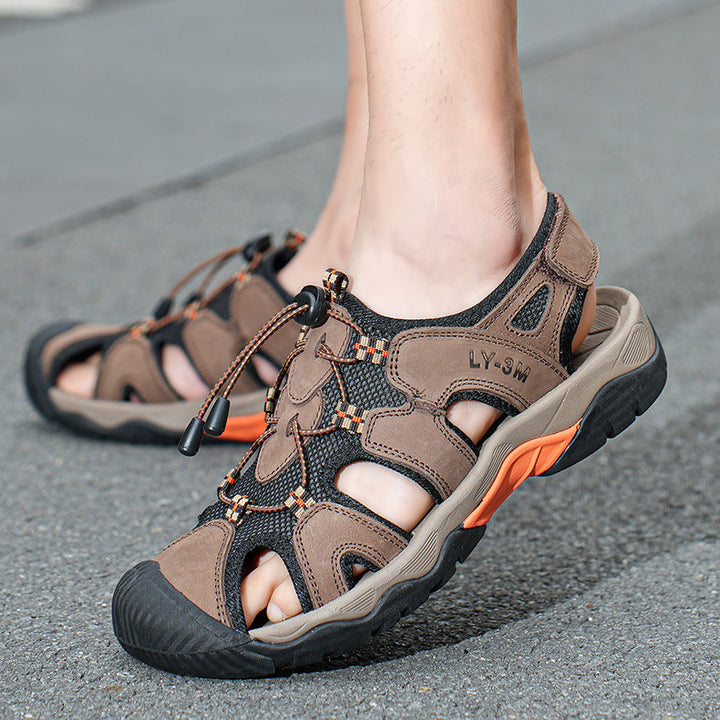 Damen Sportliche Trekking-Sandalen mit rutschfester Sohle und sicherem Schnellschnürsystem Drune
