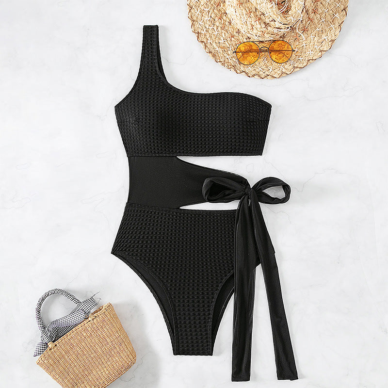 Damen Asymmetrischer Bikini mit eleganter Wickeloptik Drune