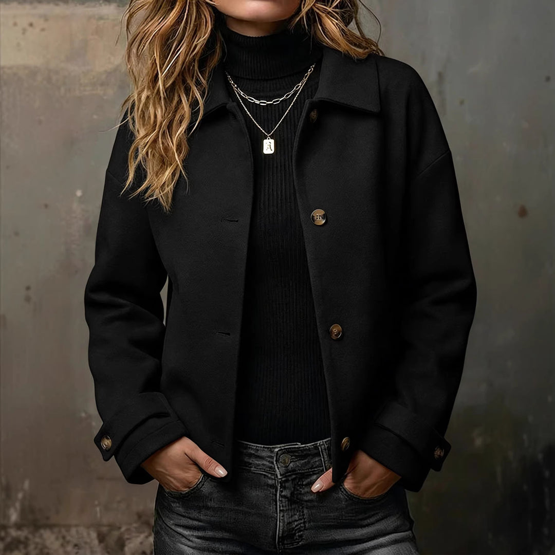 Damen Casual Overshirt mit Knopfverschluss und weichem Stoff Drune