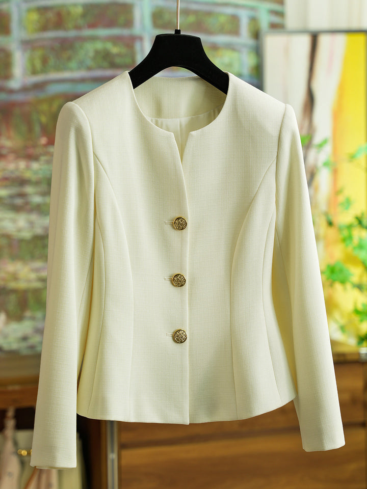 Damen Elegant geschnittener Blazer mit Schmuckknöpfen Drune