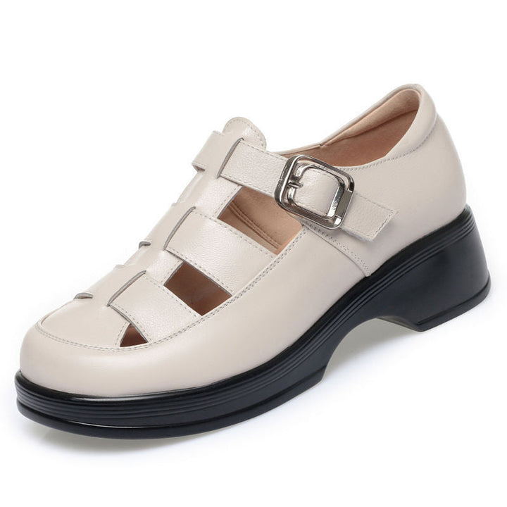 Damen Elegante Komfortsandalen mit verstellbarem Riemen und bequemem Absatz Drune