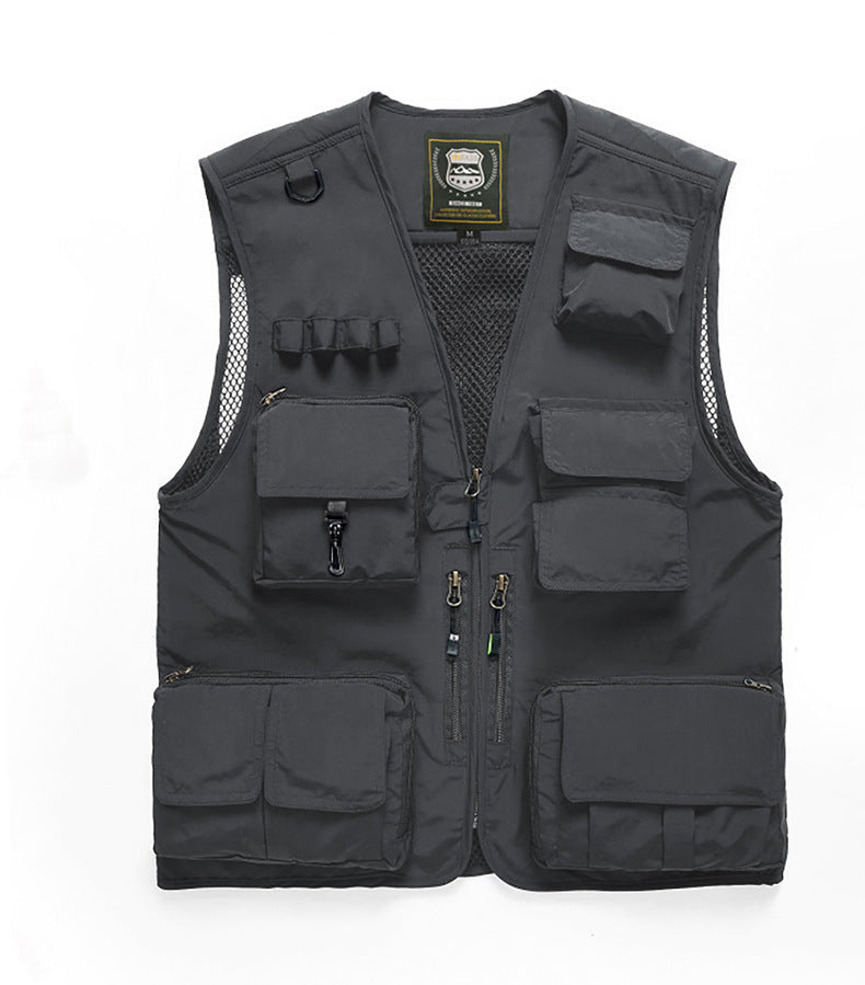 Herren Multifunktionale Angel- und Utilityweste mit Mesh‑Einsatz Drune