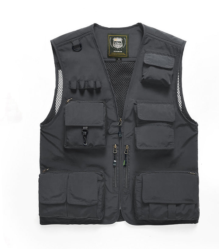 Herren Multifunktionale Angel- und Utilityweste mit Mesh‑Einsatz Drune