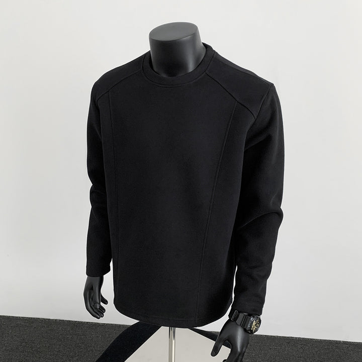 Herren Sweatshirt mit strukturierten Nahtdetails und Rundhalsausschnitt Drune