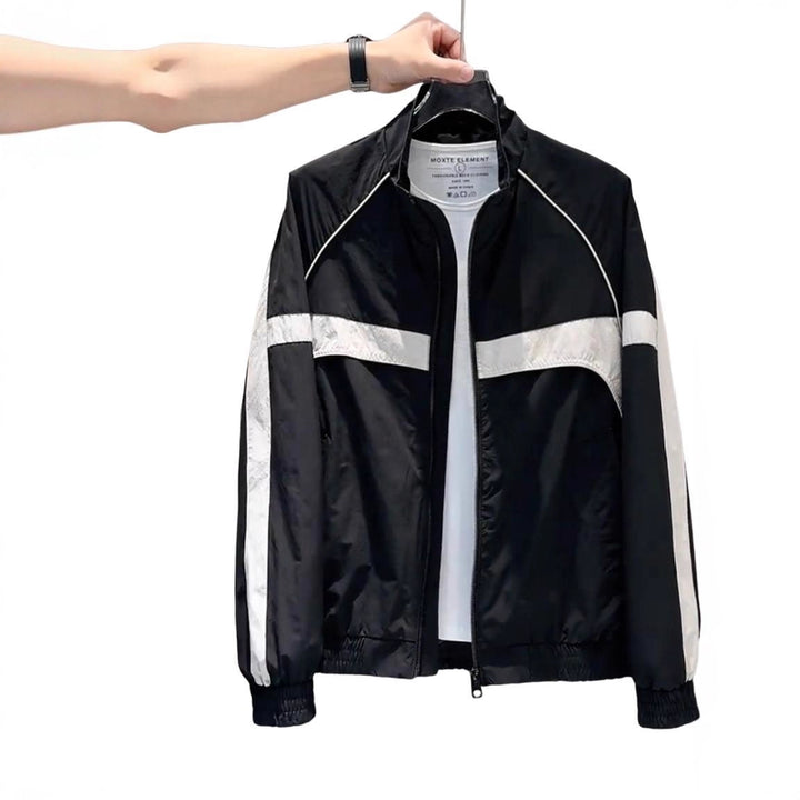 Herren Moderne Sportjacke mit hohen Kragen Drune