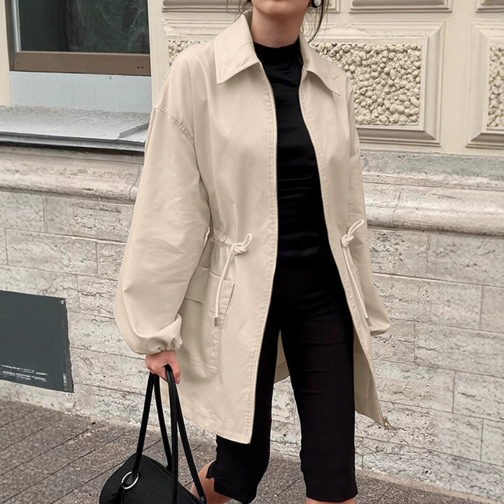 Damen Utility-Jacke im modernen Design mit Gürteldetails und großen Taschen Drune