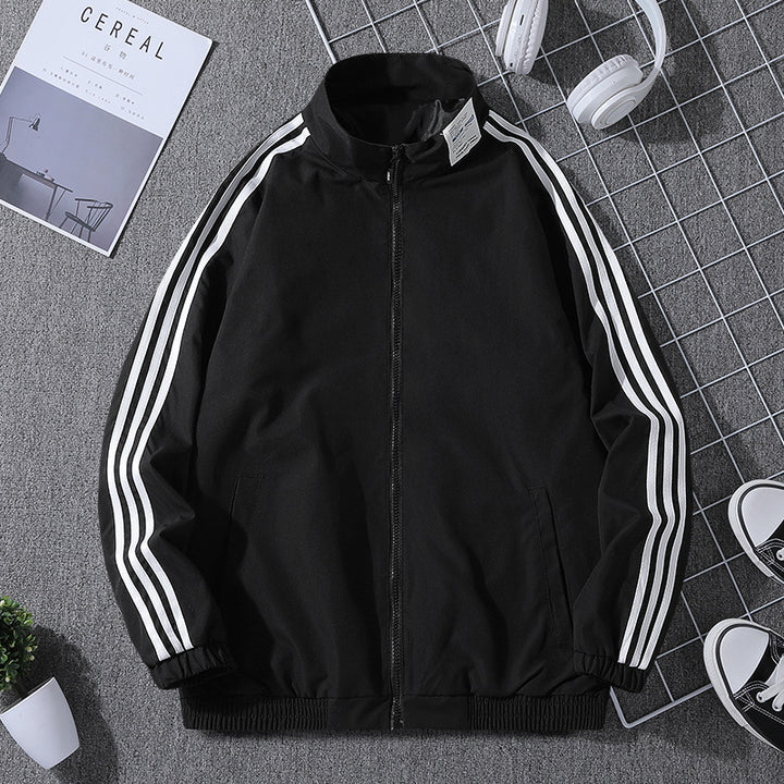 Herren Sportliche Übergangsjacke mit Reißverschluss und seitlichen Taschen Drune