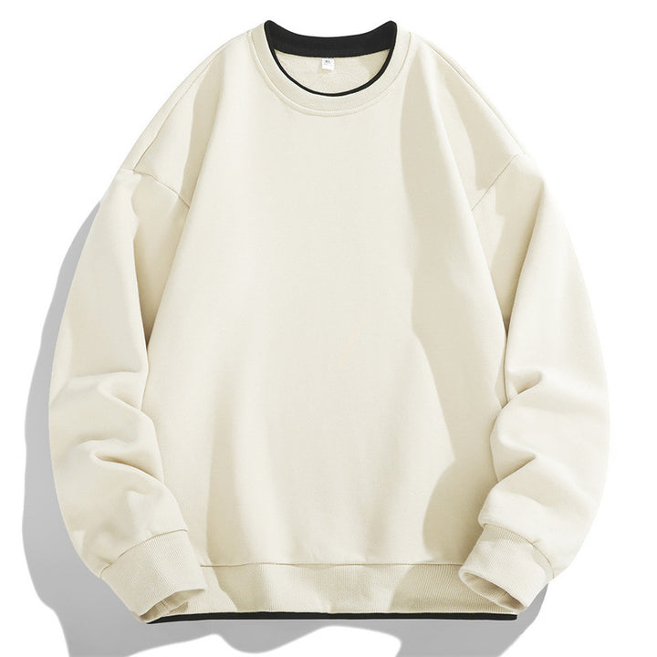 Herren Oversize Sweatshirt mit Lagenlook Rundhals und gerippten Bündchen Drune