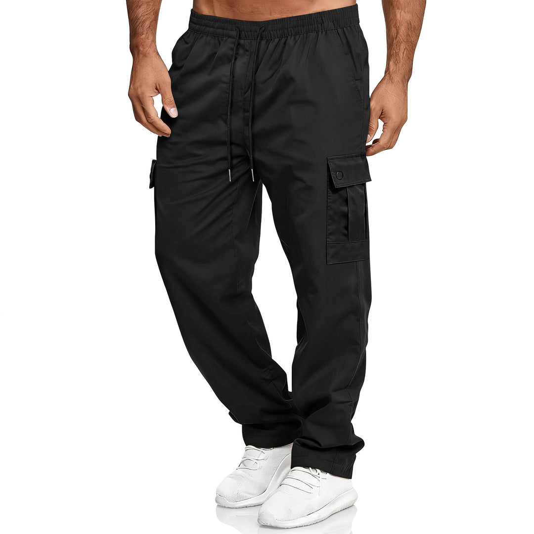 Herren Relaxed-Fit Cargo-Jogger mit elastischem Bund, Kordelzug und Klappentaschen Drune