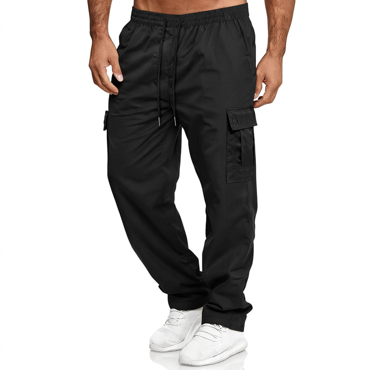 Herren Relaxed-Fit Cargo-Jogger mit elastischem Bund, Kordelzug und Klappentaschen Drune