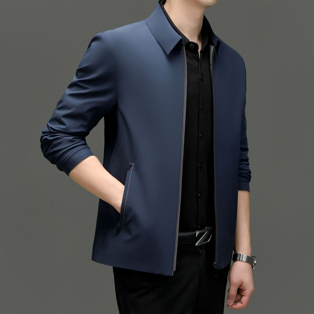 Herren leichte Funktionsjacke mit modischem Stehkragen Drune