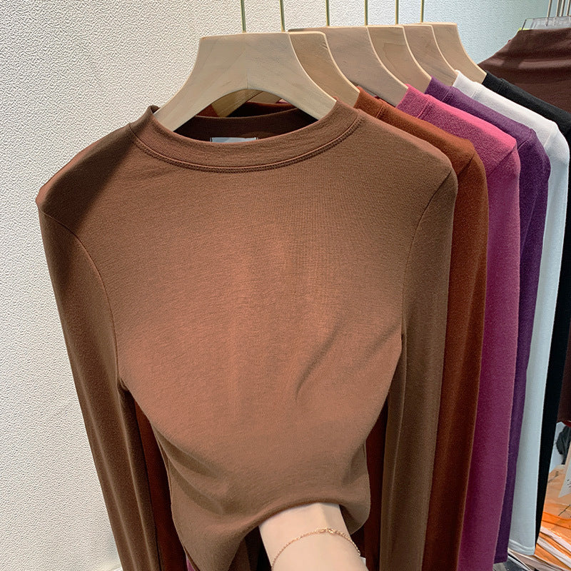 Damen lässiges Langarmshirt mit feiner Struktur Drune