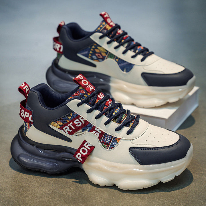 Damen Plateau-Sneaker mit voluminöser Sohle und gewebten Ethno-Details Drune