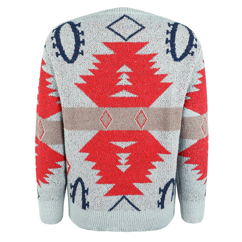 Drune | Geometrischer Strickpullover Mit Modernem Look