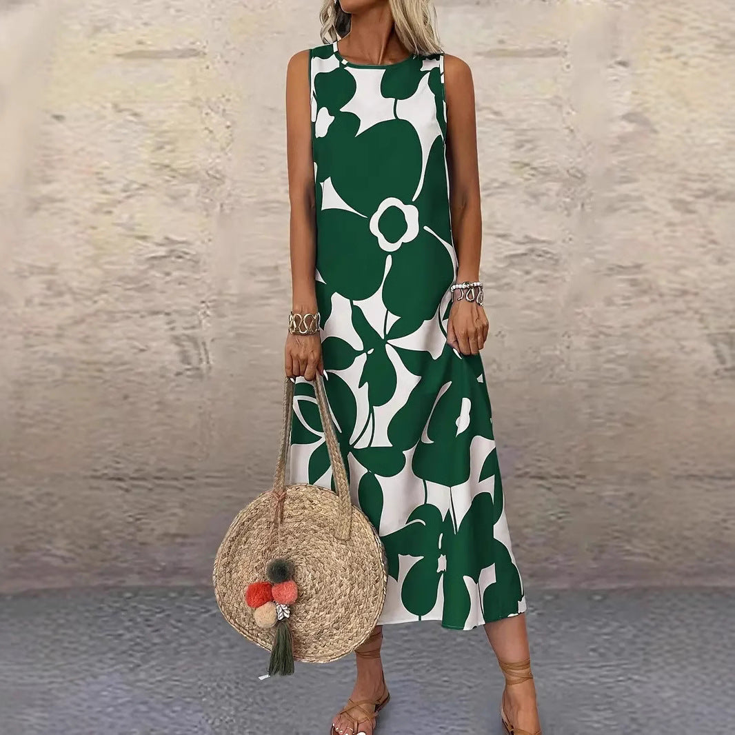 Damen Maxikleid mit floralem Muster Drune