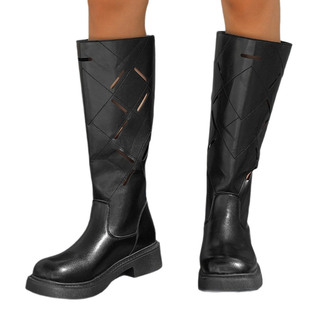 Damen Stiefel mit dekorativem Schnitt und komfortabler Gummisohle Drune