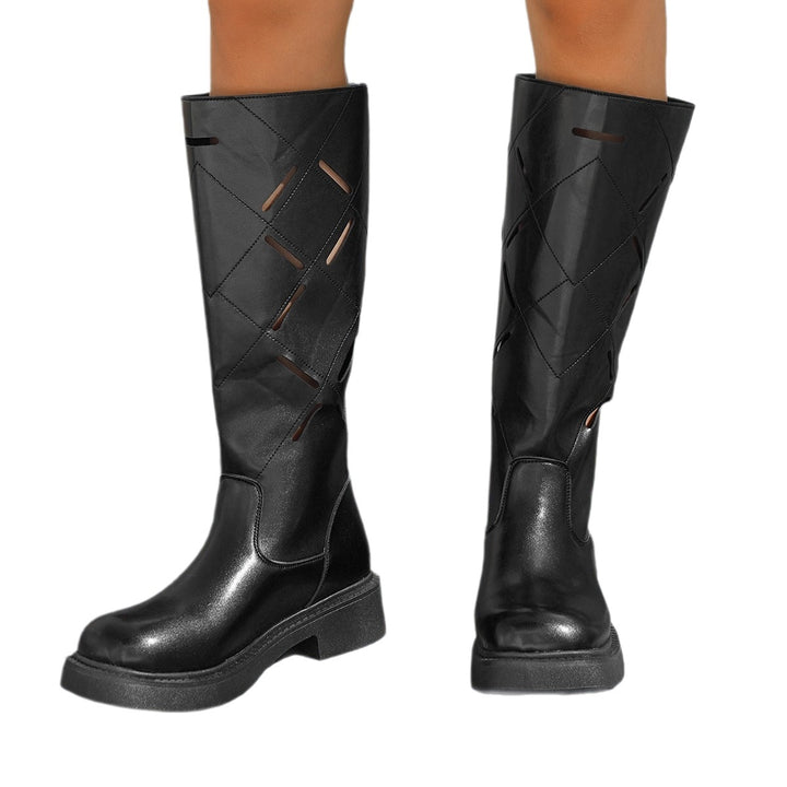 Damen Stiefel mit dekorativem Schnitt und komfortabler Gummisohle Drune