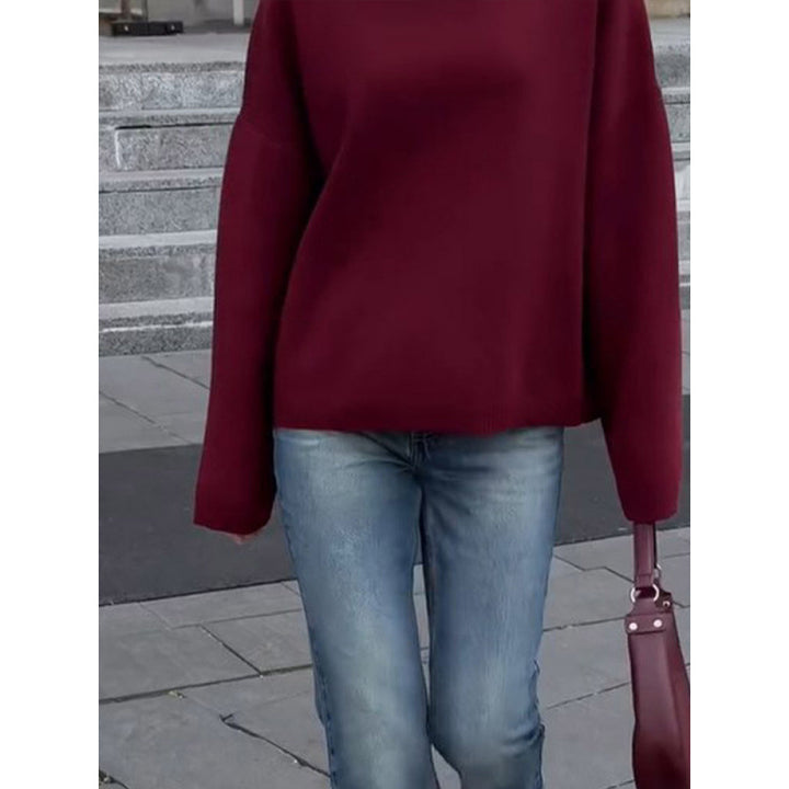 Damen modischer Oversized Pullover mit lässigem Schnitt und weichem Material Drune