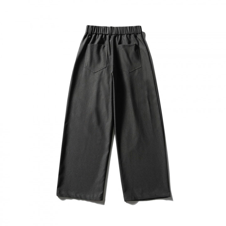 Damen Hochtaillierte Culotte‑Hose mit elastischem Rückenteil, soften Twill und dekorativen Vorderfalten Drune