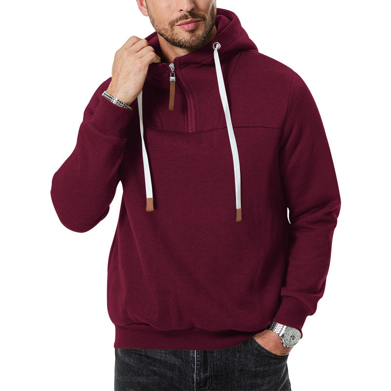 Herren Kapuzenpullover mit funktionalem Reißverschluss und gemütlichem Schnitt Drune
