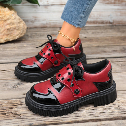 Damen Modische und bequeme Schnürschuhe Drune