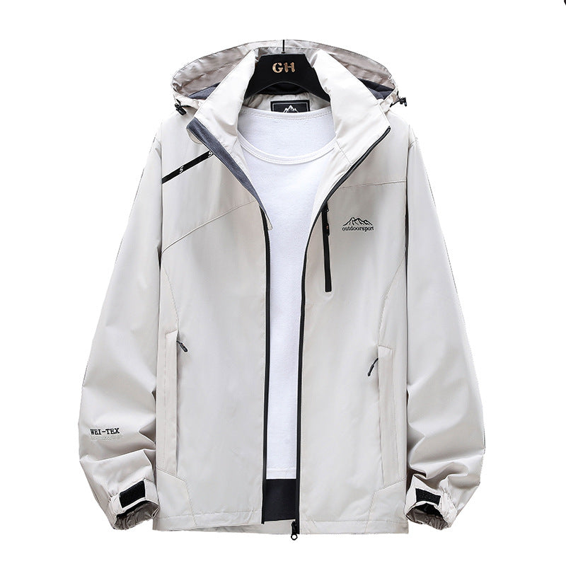 Damen Leichte Wasserabweisende Outdoorjacke mit Kapuze, Brustreißverschluss und verstellbaren Bündchen Drune