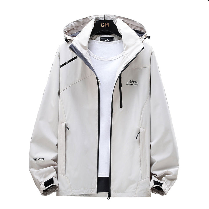 Damen Leichte Wasserabweisende Outdoorjacke mit Kapuze, Brustreißverschluss und verstellbaren Bündchen Drune