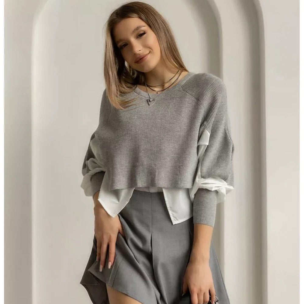 Damen modischer kombinierbarer Pullover Drune