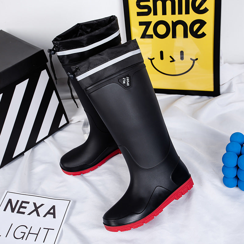 Herren Mittelhohe Wasserdichte Gummistiefel mit kontrastierender Profilsohle Drune