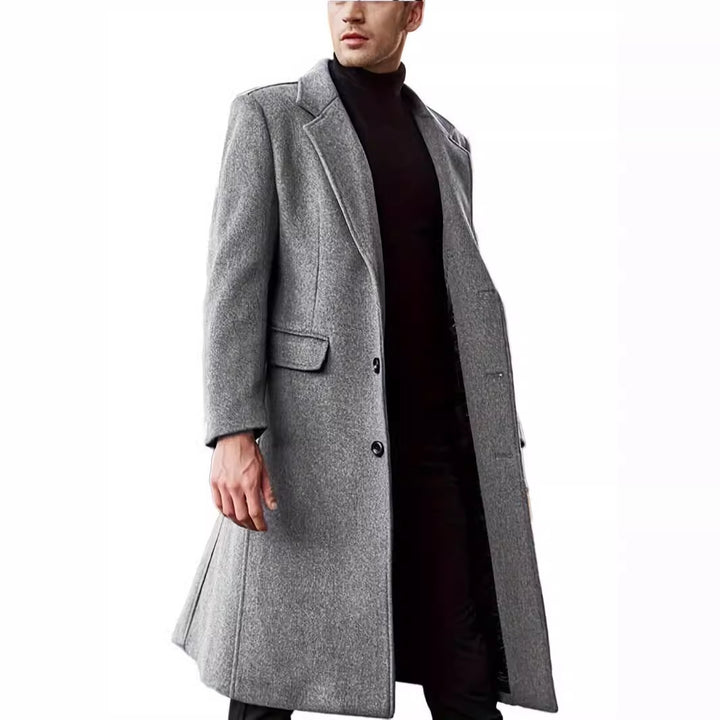 Herren eleganter klassischer Langmantel Drune