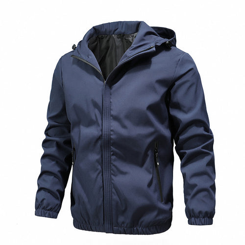 Herren Softshelljacke mit Kapuze, wind- und wasserabweisend, elastischen Bündchen Drune
