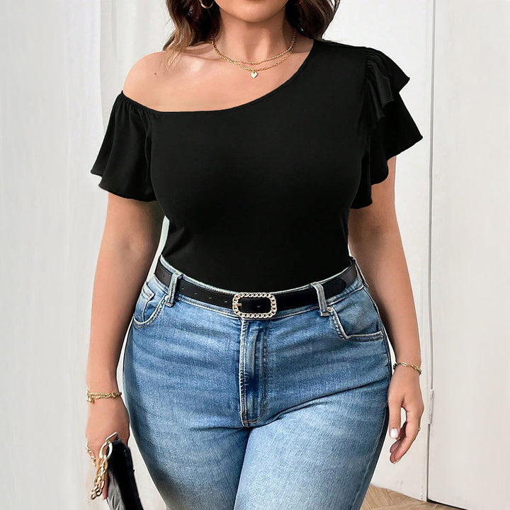 Damen Off-Shoulder Body mit Rüschendetail Drune