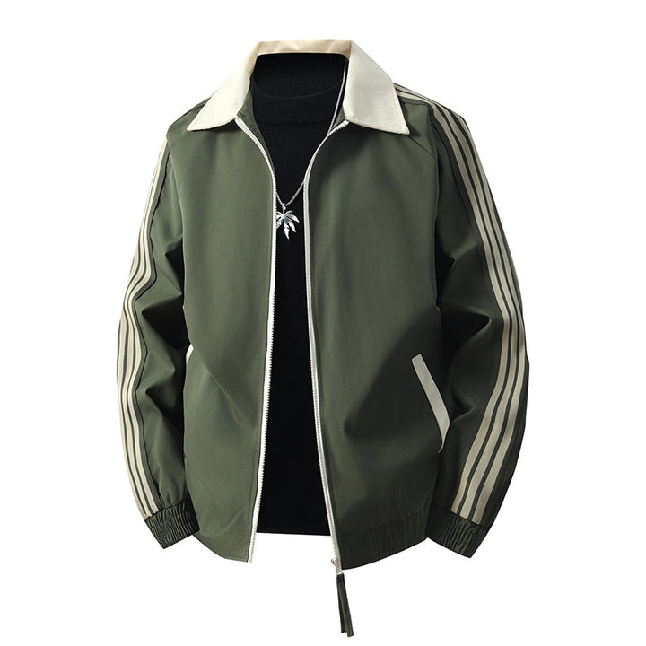 Herren Sportliche Übergangsjacke mit hohem Kragen und elastischen Bündchen Drune