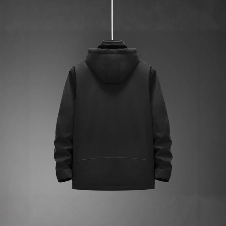 Herren Softshell-Übergangsjacke mit wärmendem Fleece-Innenfutter und Kapuze Drune