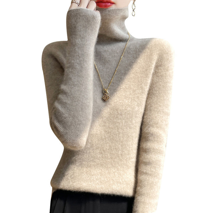 Damen Slim-Fit Rollkragenpullover aus weichem Angora-Mix Drune
