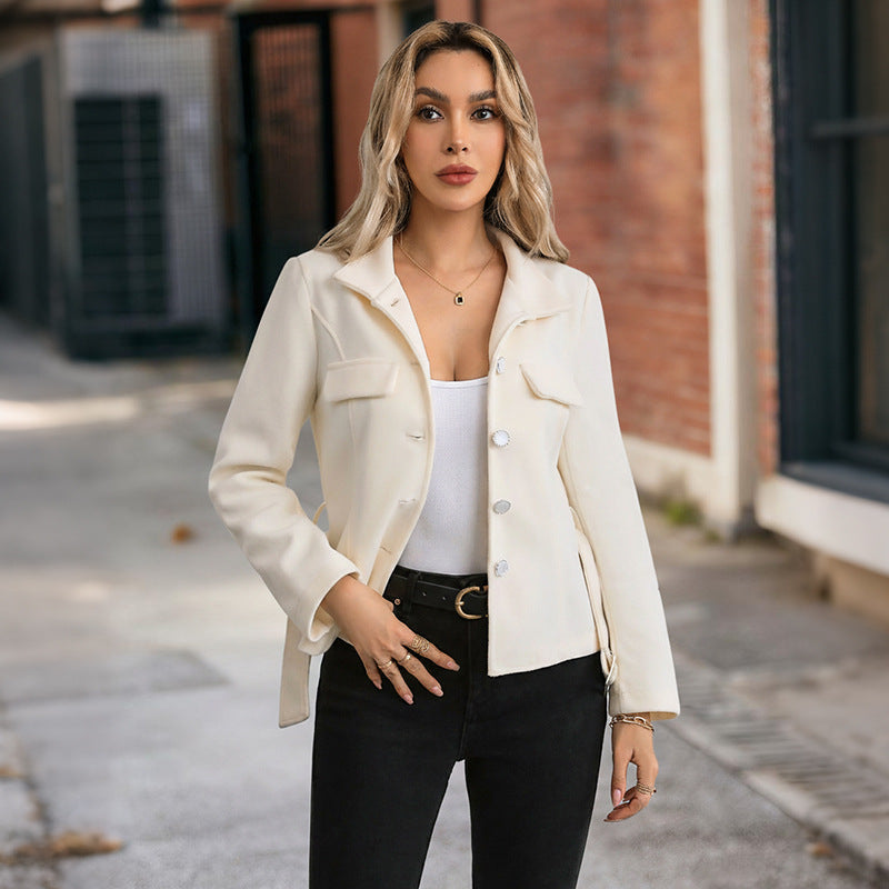 Damen Elegante Utility-Jacke mit aufgesetzten Taschen Drune