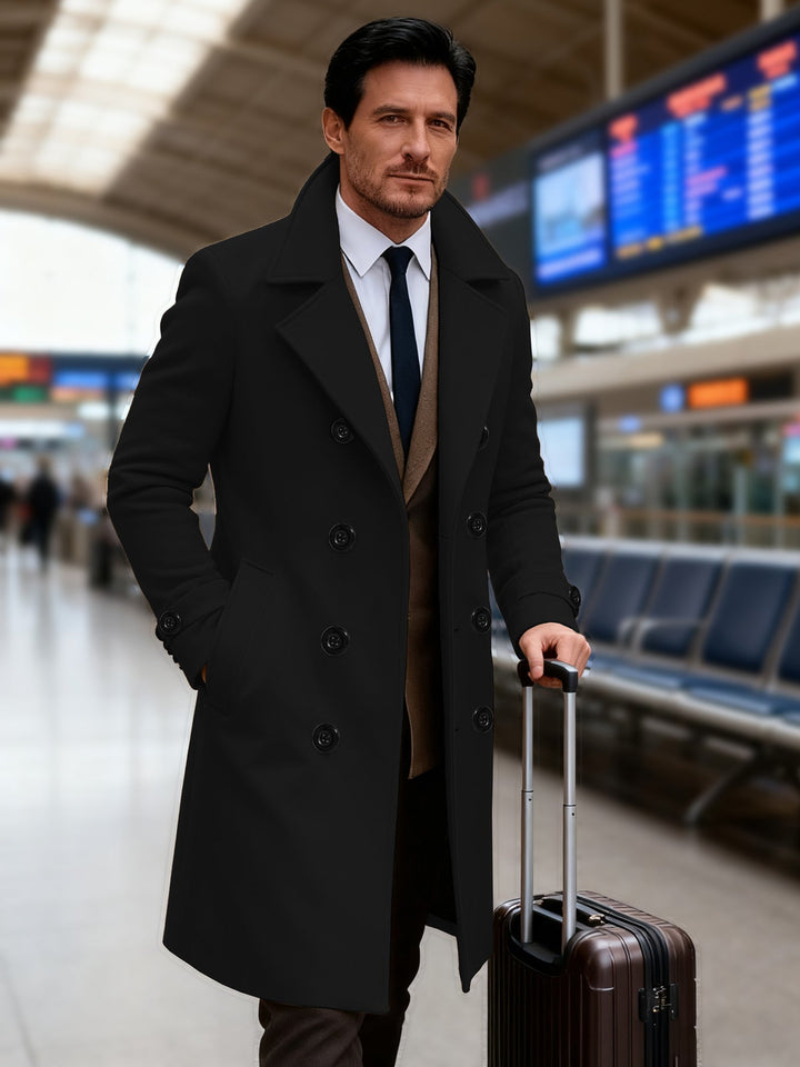 Herren eleganter Doppeltunnelmantel Drune