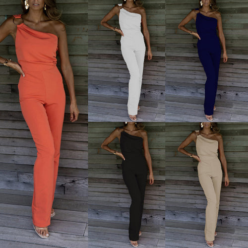 Damen Stylish Jumpsuit mit asymmetrischem Schnitt und eleganten Details Drune