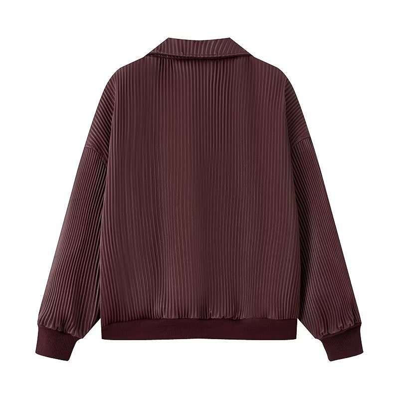 Damen modische Steppjacke mit schickem Rippenmuster Drune