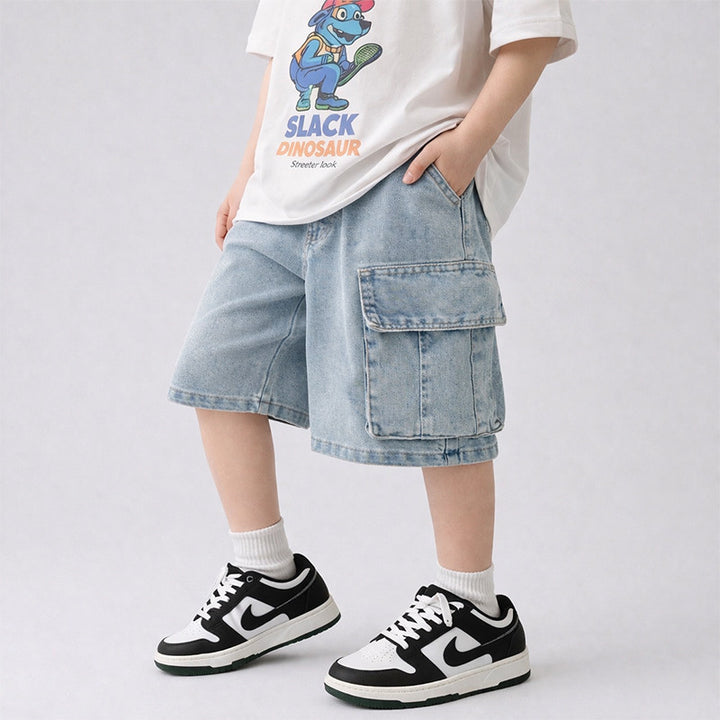 Unisex bequeme Cargo-Shorts mit großen Seitentaschen Drune