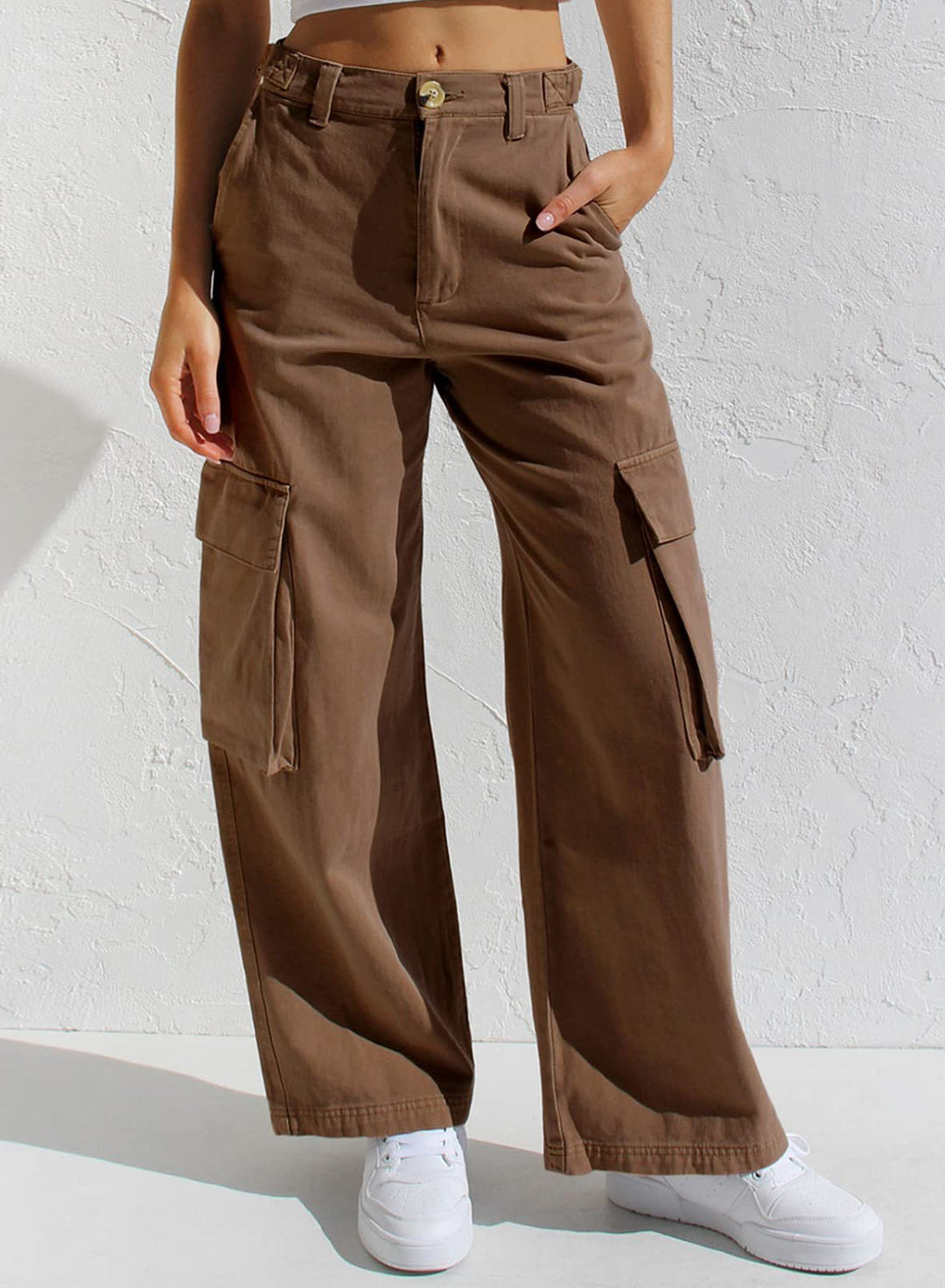 Damen Moderne Cargo-Hose mit funktionalen Seitentaschen und lässigem Schnitt Drune