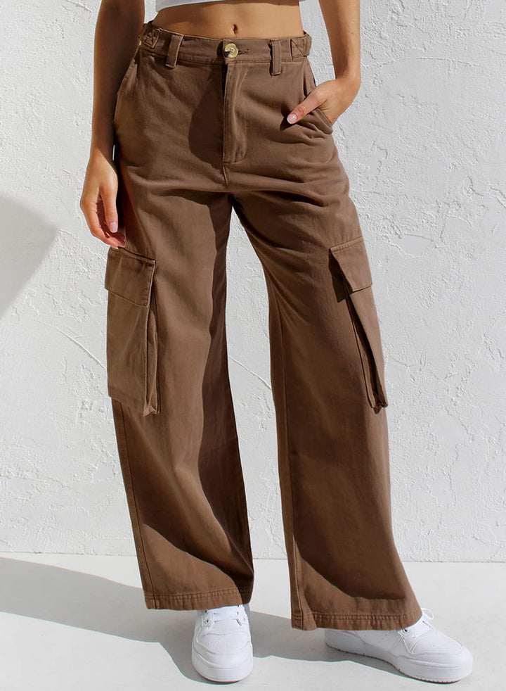Damen Moderne Cargo-Hose mit funktionalen Seitentaschen und lässigem Schnitt Drune