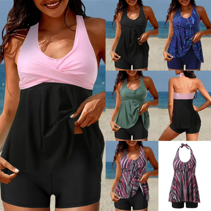 Damen Tankini-Set mit Hohe Taille und Sportlichem Flair Drune