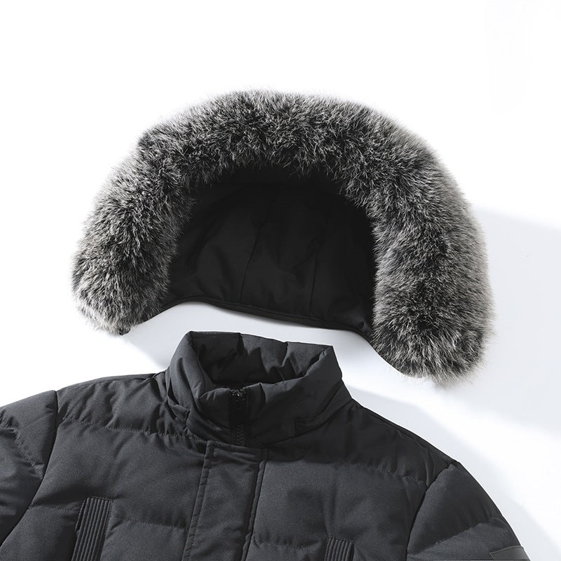 Herren Wattierter Parka im Duffle‑Stil mit Kapuze und großen Pattentaschen Drune