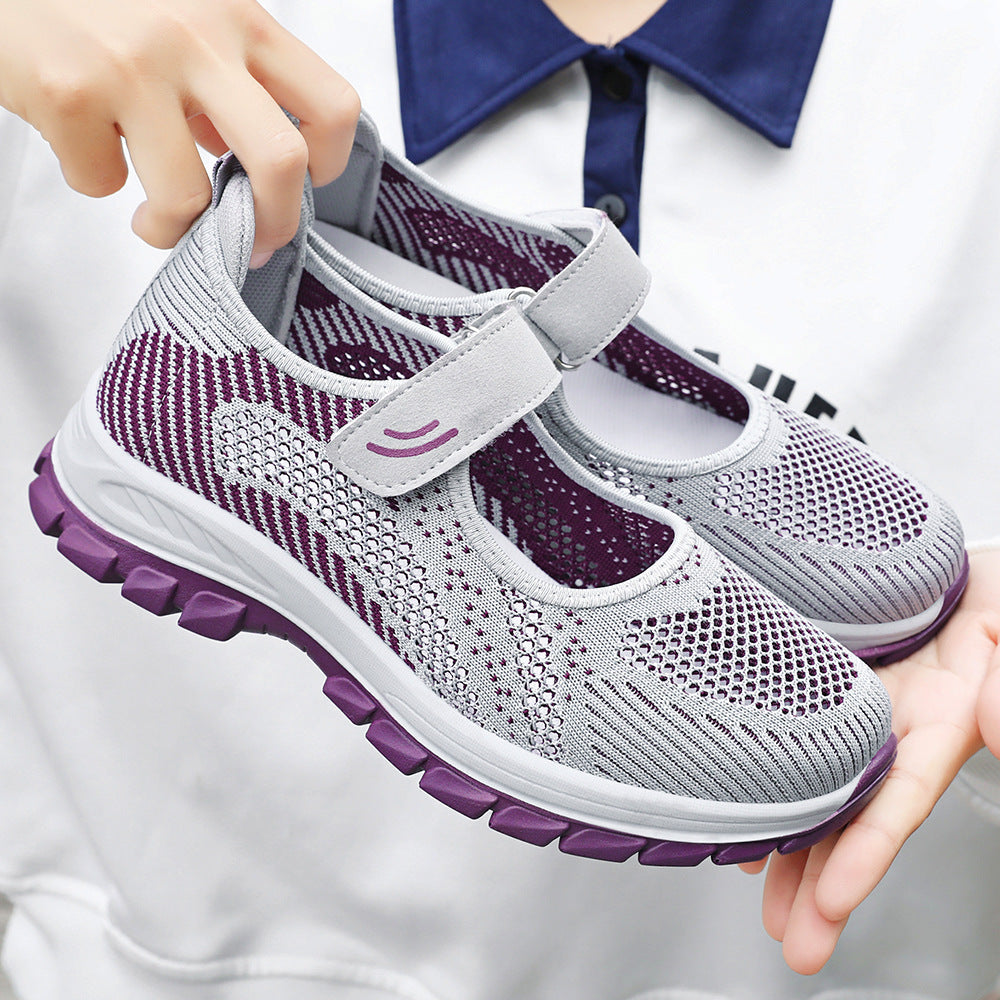 Damen Sportliche Slip-On Sneakers mit verstellbarem Riemen Drune