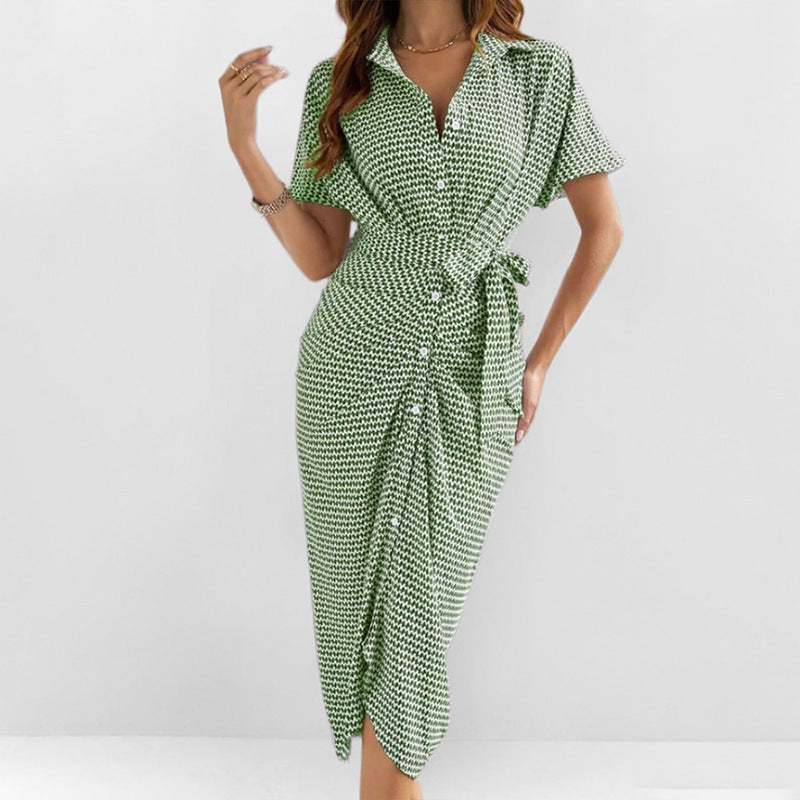 Damen Hemdblusenkleid mit tailliertem Schnitt Drune